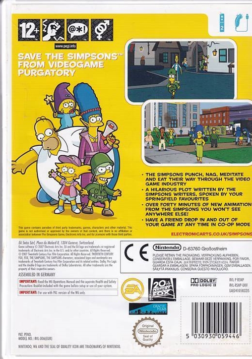 The Simpsons Game - Wii (B Grade) (Genbrug)